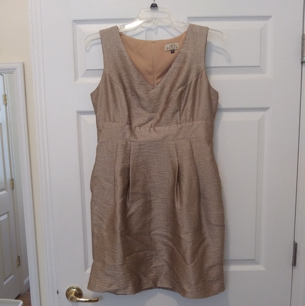 Lela Rose for HSN Gold Cocktail Dress Size 14